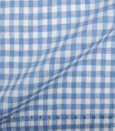 NEON - Lin carreaux bleu ciel