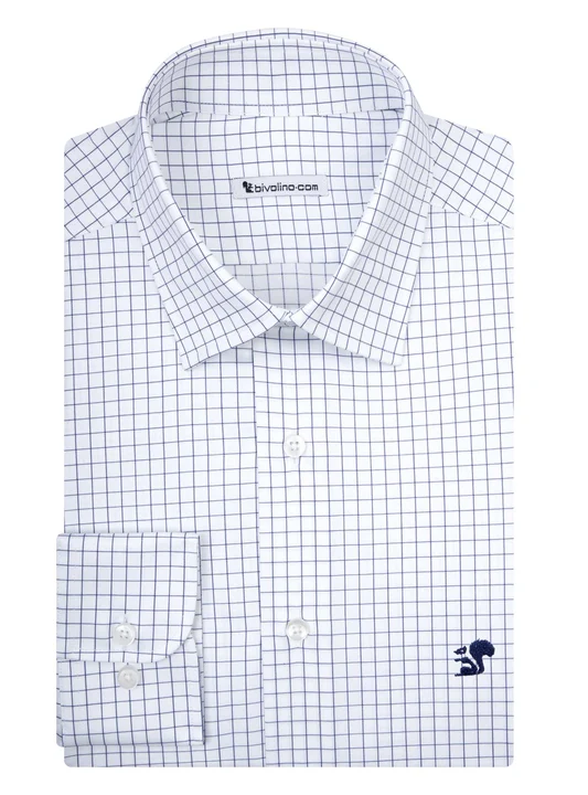 ADILIO - Twill check dark blue shirt - DARCI 3 
