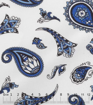 PAISLEY - Print motif cachemire - bleu