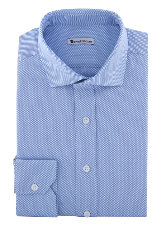 SAREGO - Shirt royal oxford blue dobby - BEDFORD 2