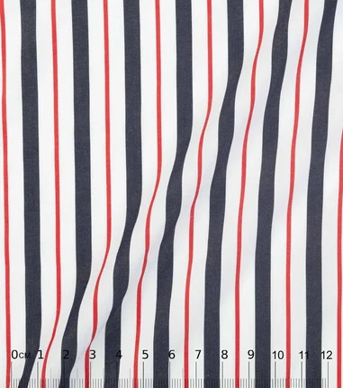 FINSTRI -  rayure navy-rouge 