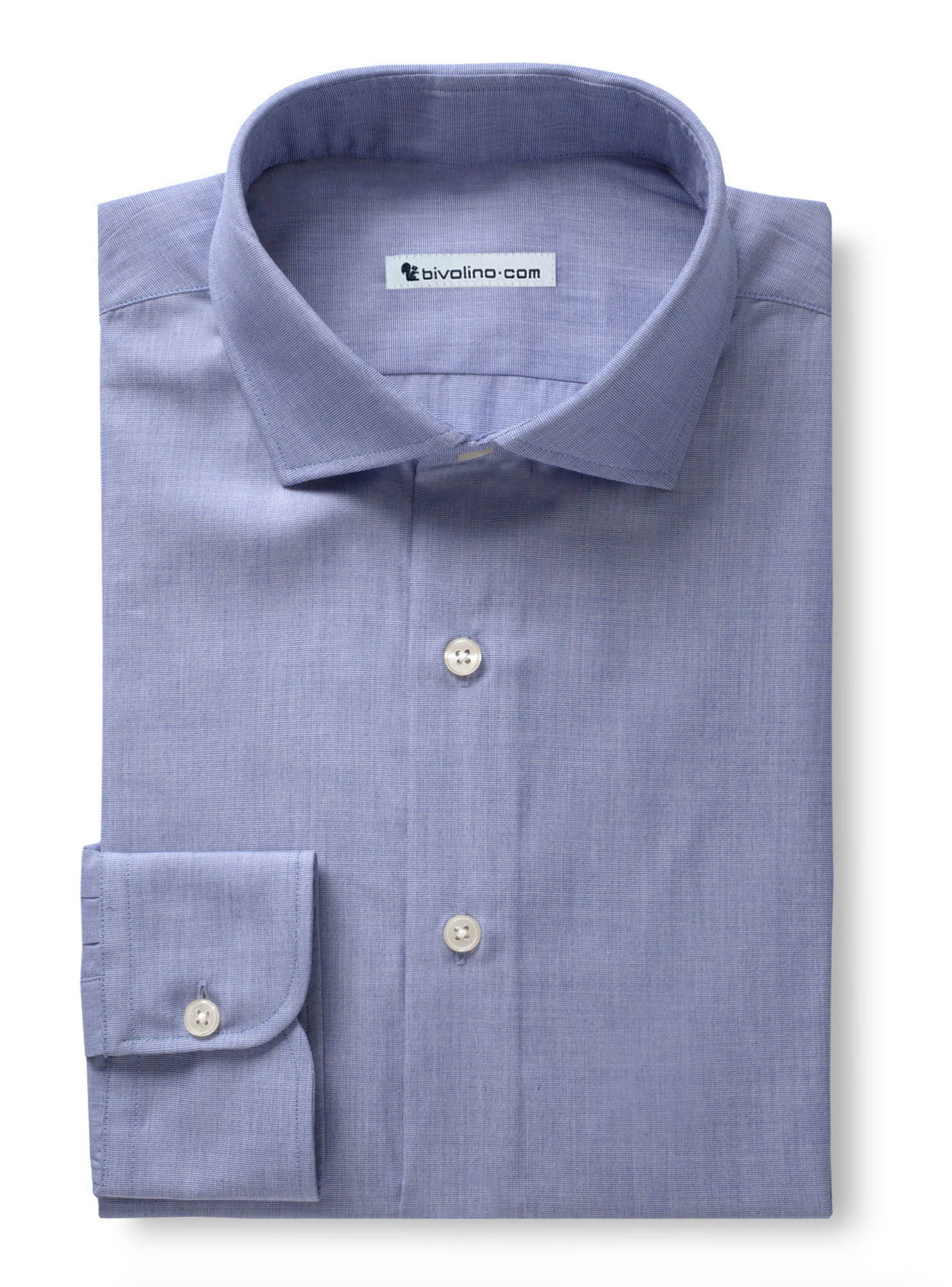 DELIARO - Light blue Shirt End-on-End - PARTY 4