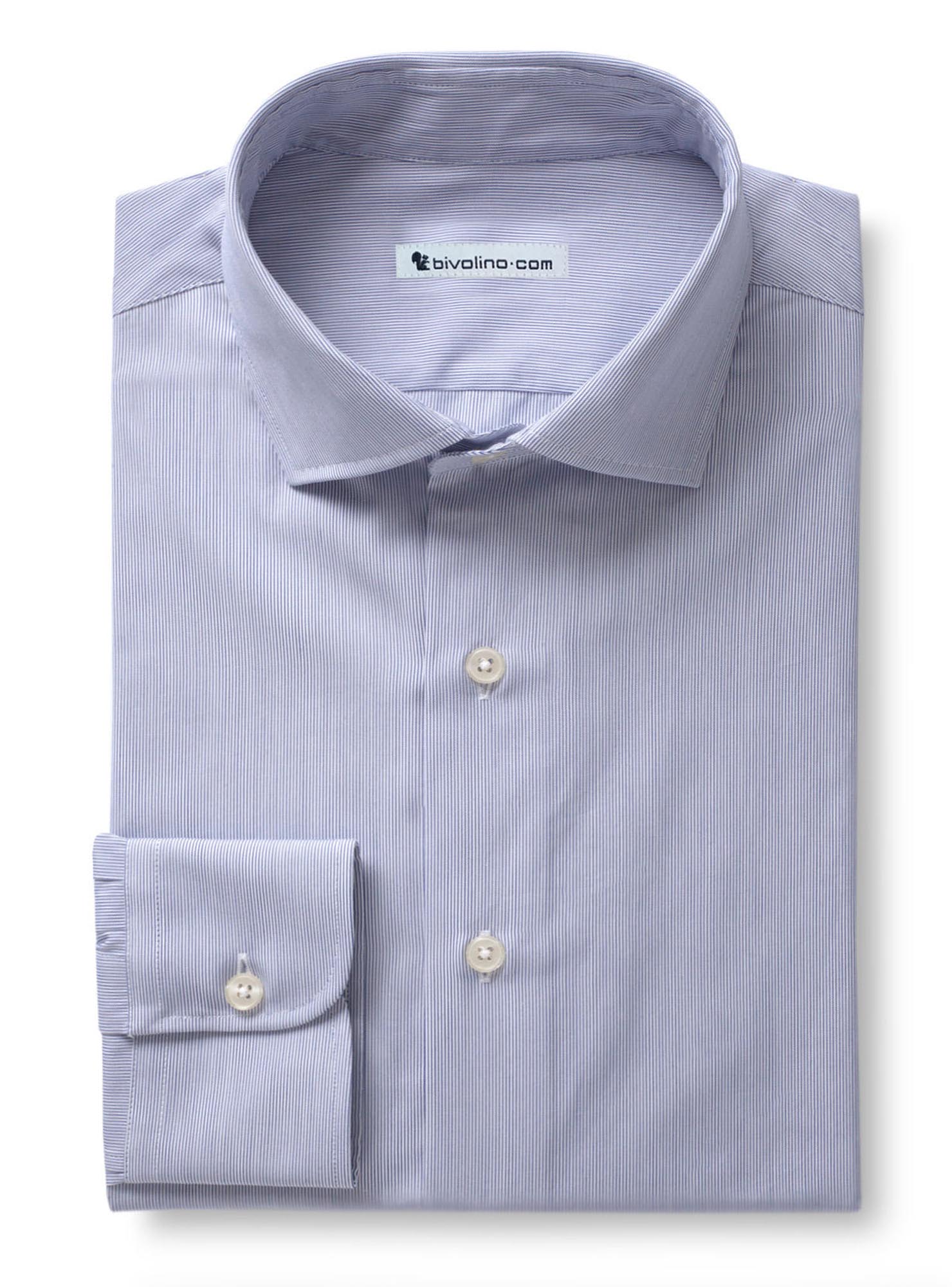 SPECIA - Light blue striped poplin - TUFO 5 