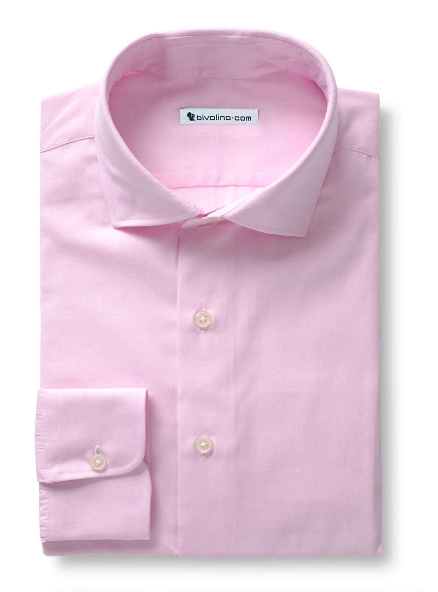 DONARILLO - Camicia End-on-End rosa tinta unita - PARTY 5