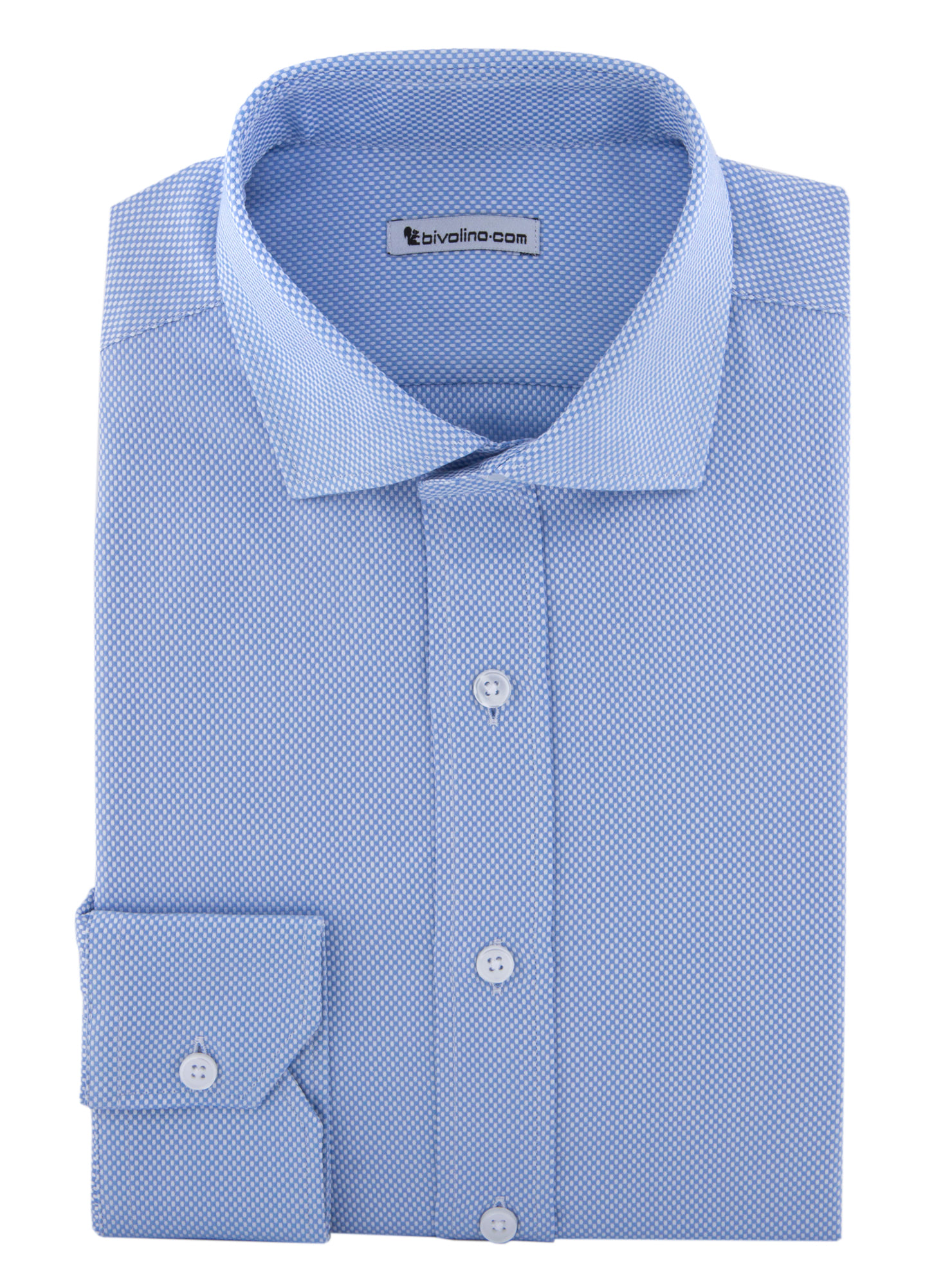 SAREGO - Chemise en oxford royal bleu dobby - BEDFORD 2