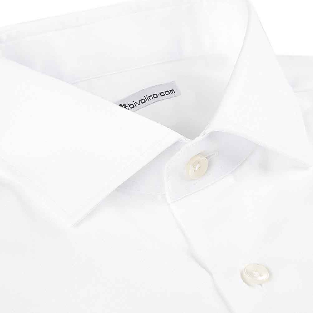 KIKILLIO - Plain white Pin-Point Shirt - KIWI 1