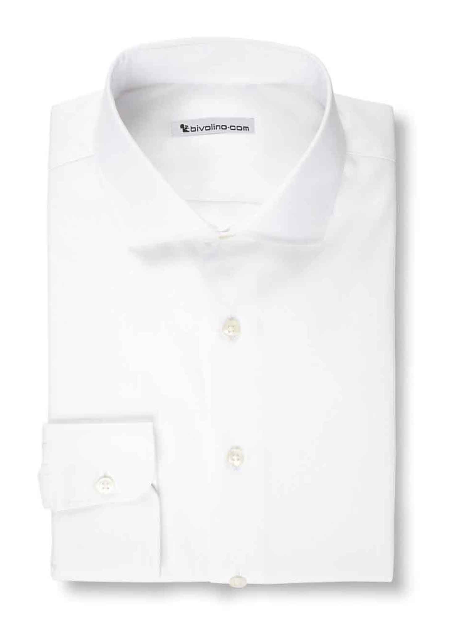 KIKILLIO - Effen witte pin-point overhemd - KIWI 1
