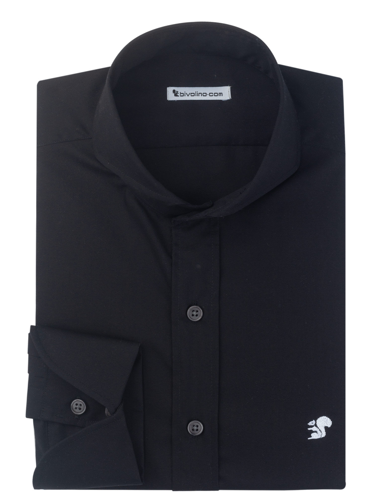 LANUSEI - Black Twill  non-iron men shirt - Opal 6-Shrewsbury