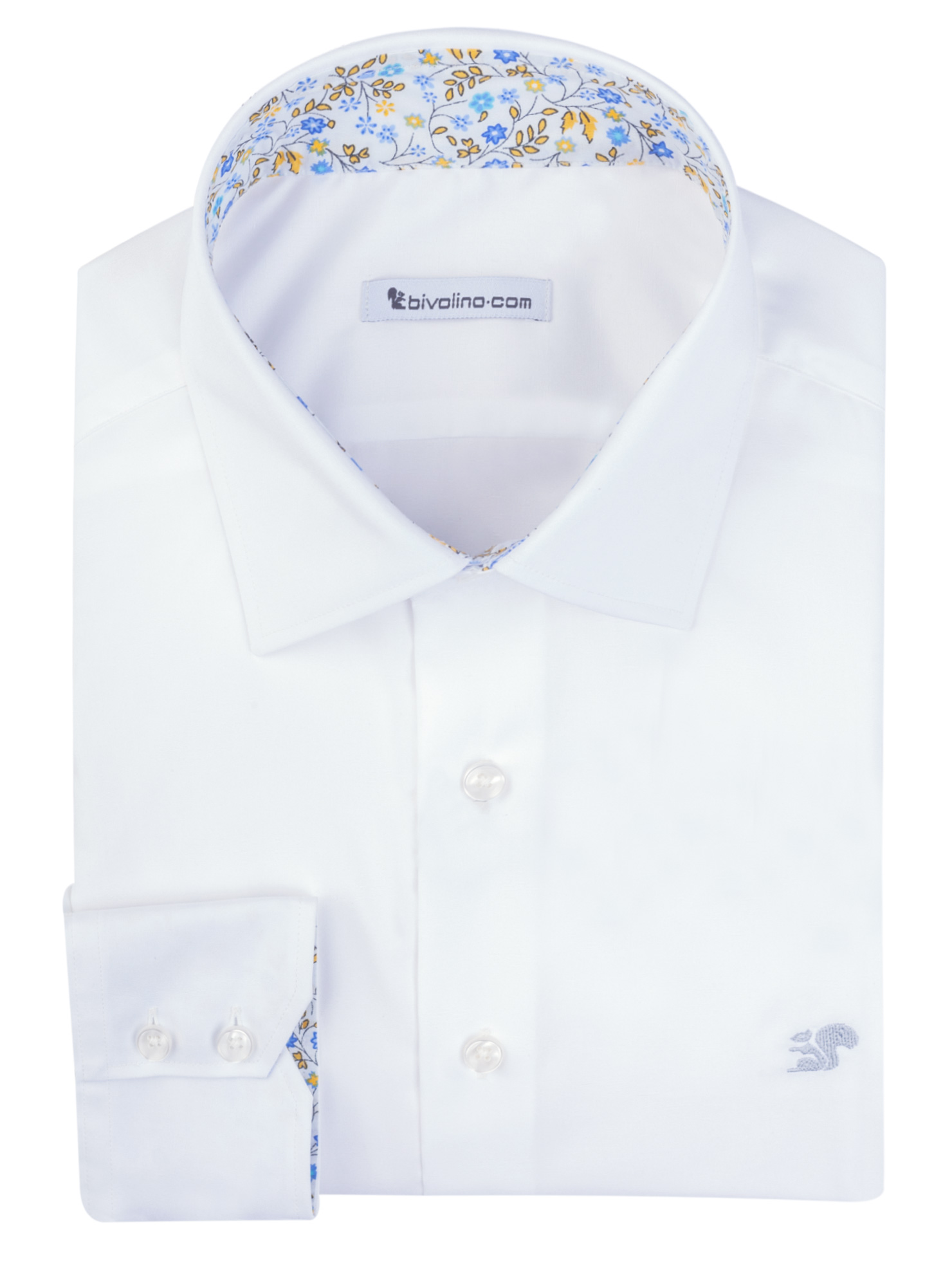 PAVIA - White End-on-End  tailored men shirt - MIXA 1 - PARTY 1