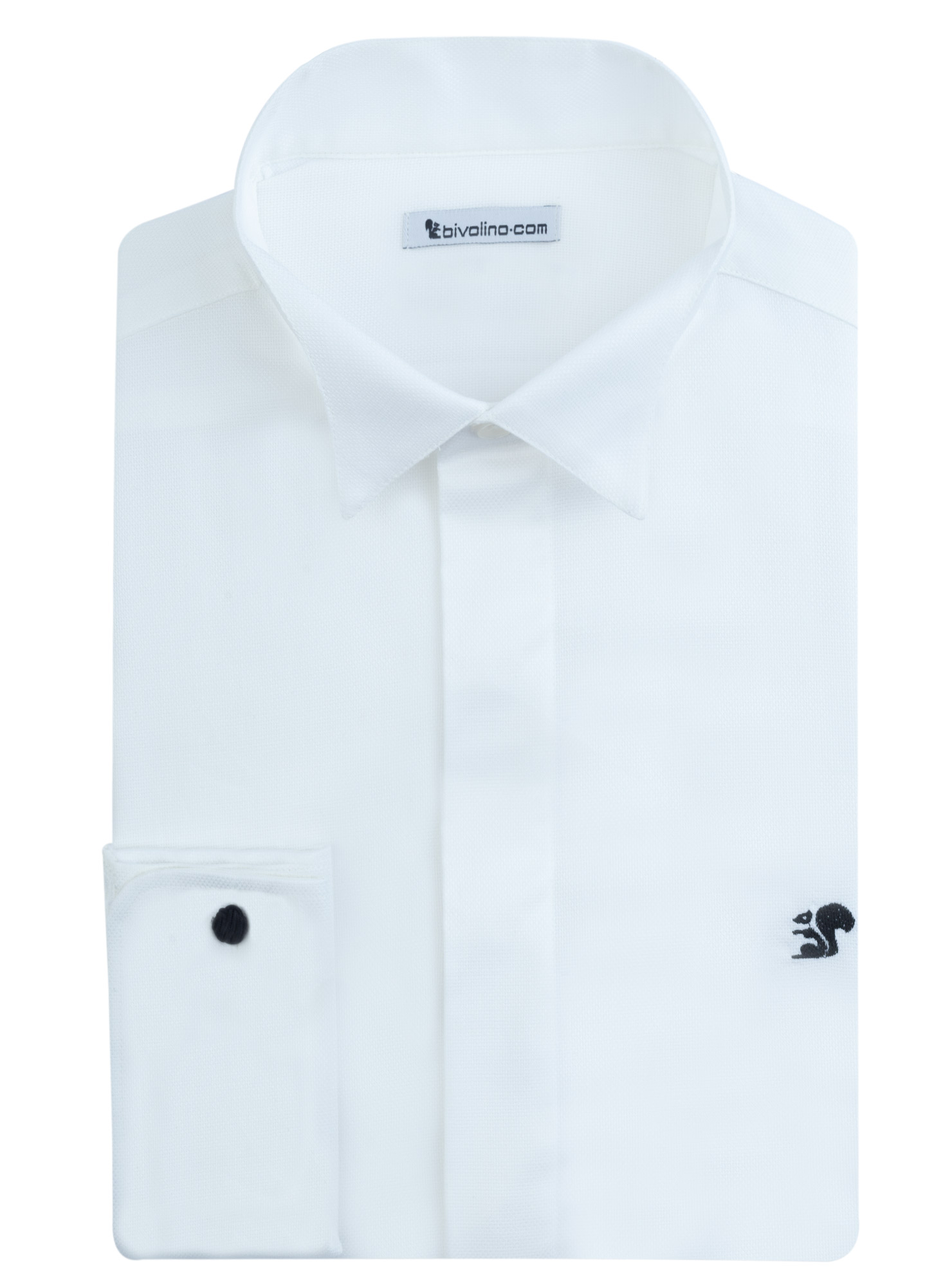 RAGUSA - Dobby cotton white tailored men shirt - VERCA 2
