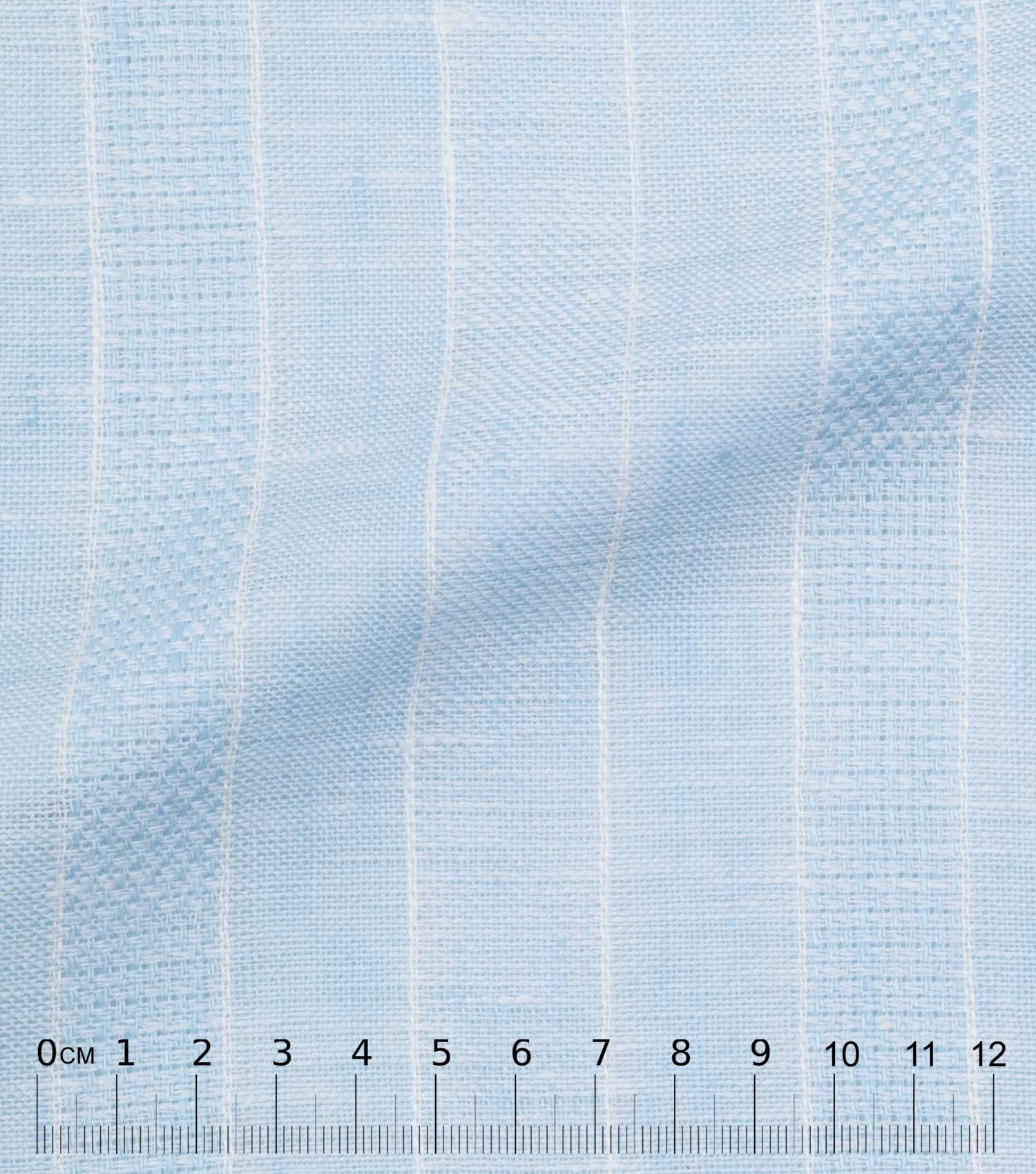 Tissu : ALLDO - chemise Lin bleu ciel rayure - NEON 15