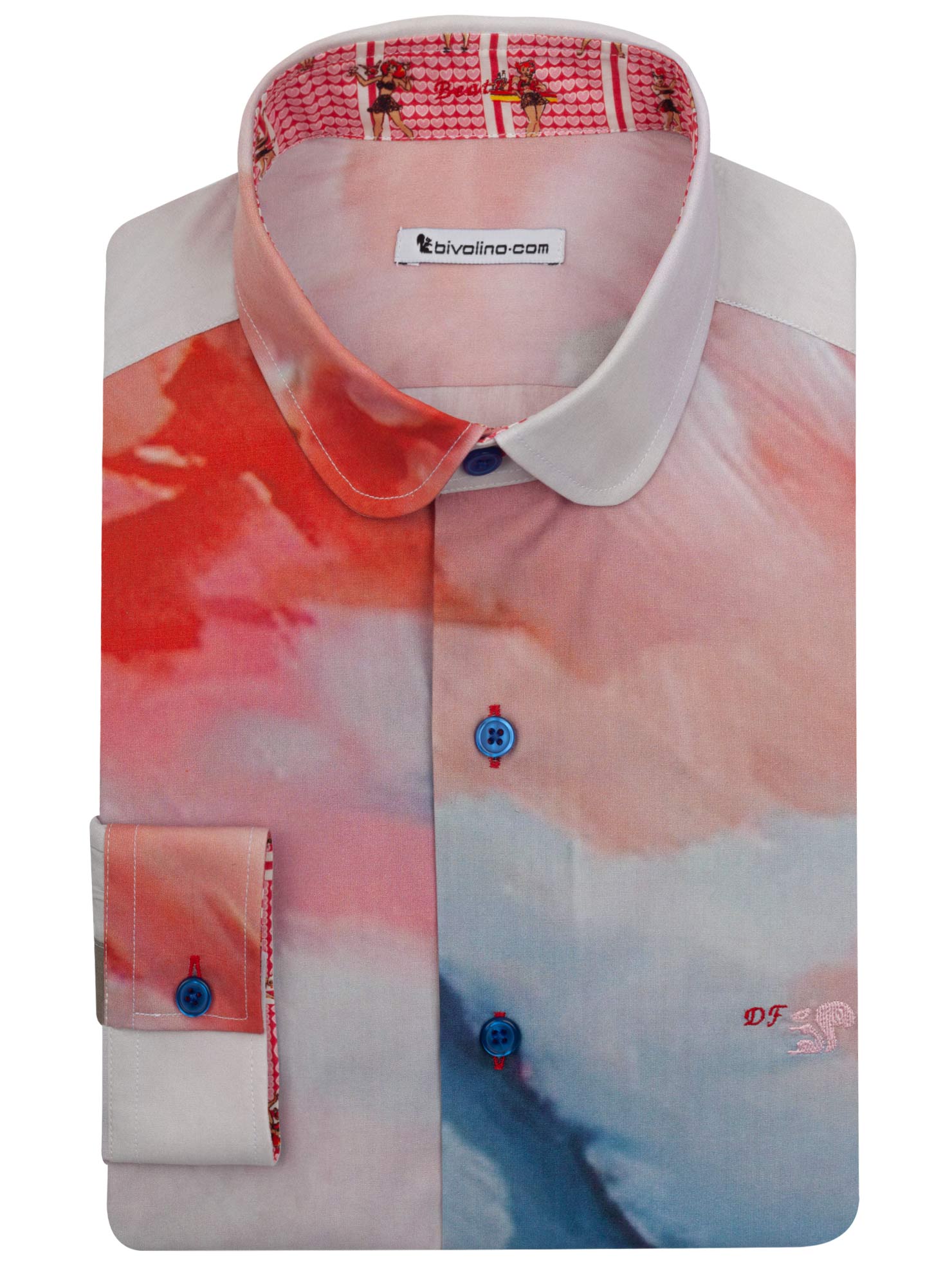 TEMPIO PAUSANIA - artist-print men shirt contrast BARBIE - MIEKE VANMECHELEN 3