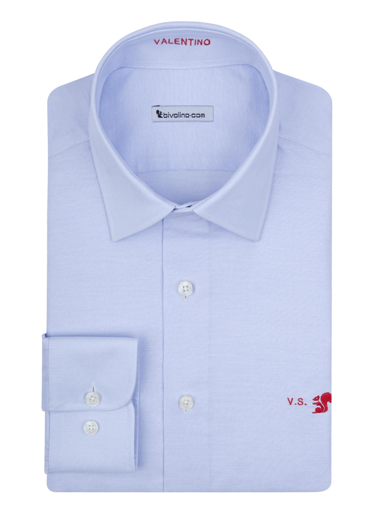 VILLACIDRO - Pinpoint kat-pes blauw overhemd  - GADA 2