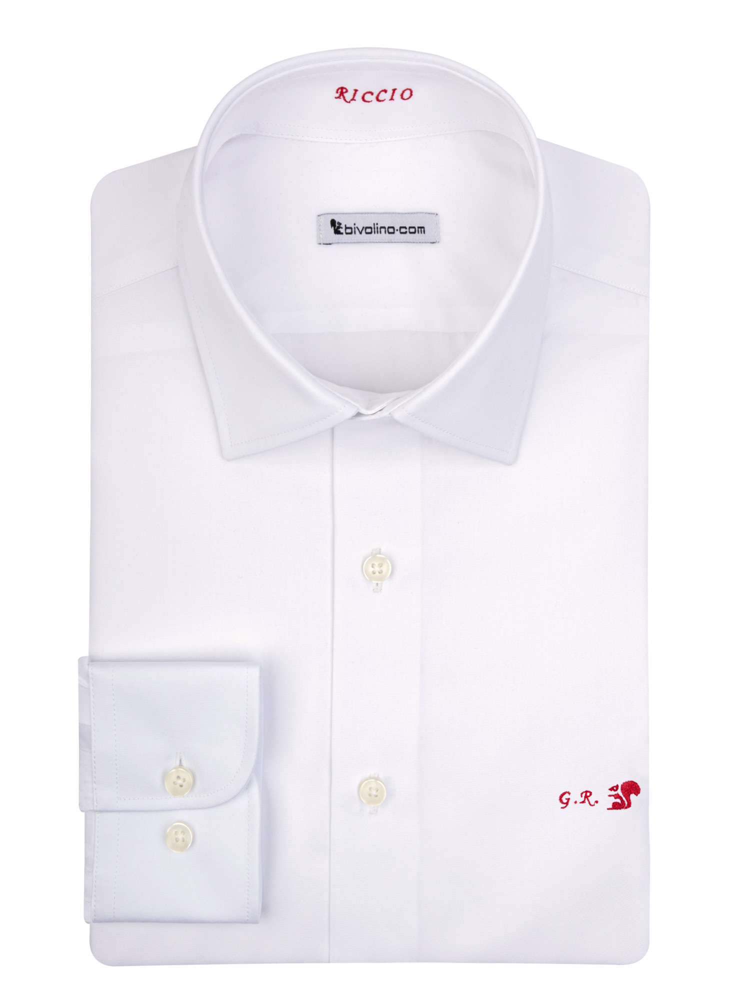 VITERBO - witte popeline  Non-iron heren overhemd - MELI 1
