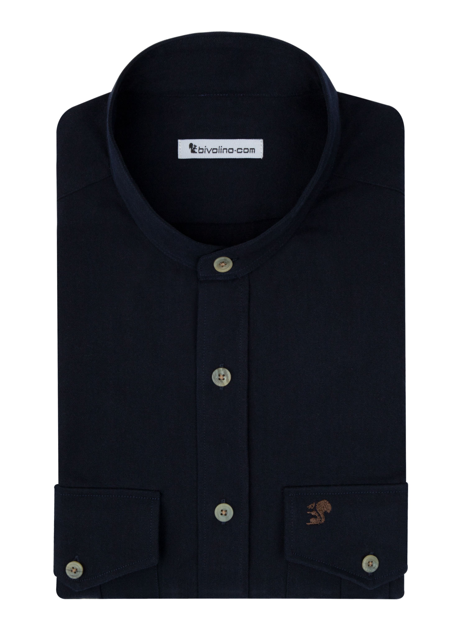 ABBONDAZIO - Heavy Gabardine navy cotton overshirt - NOVY 9