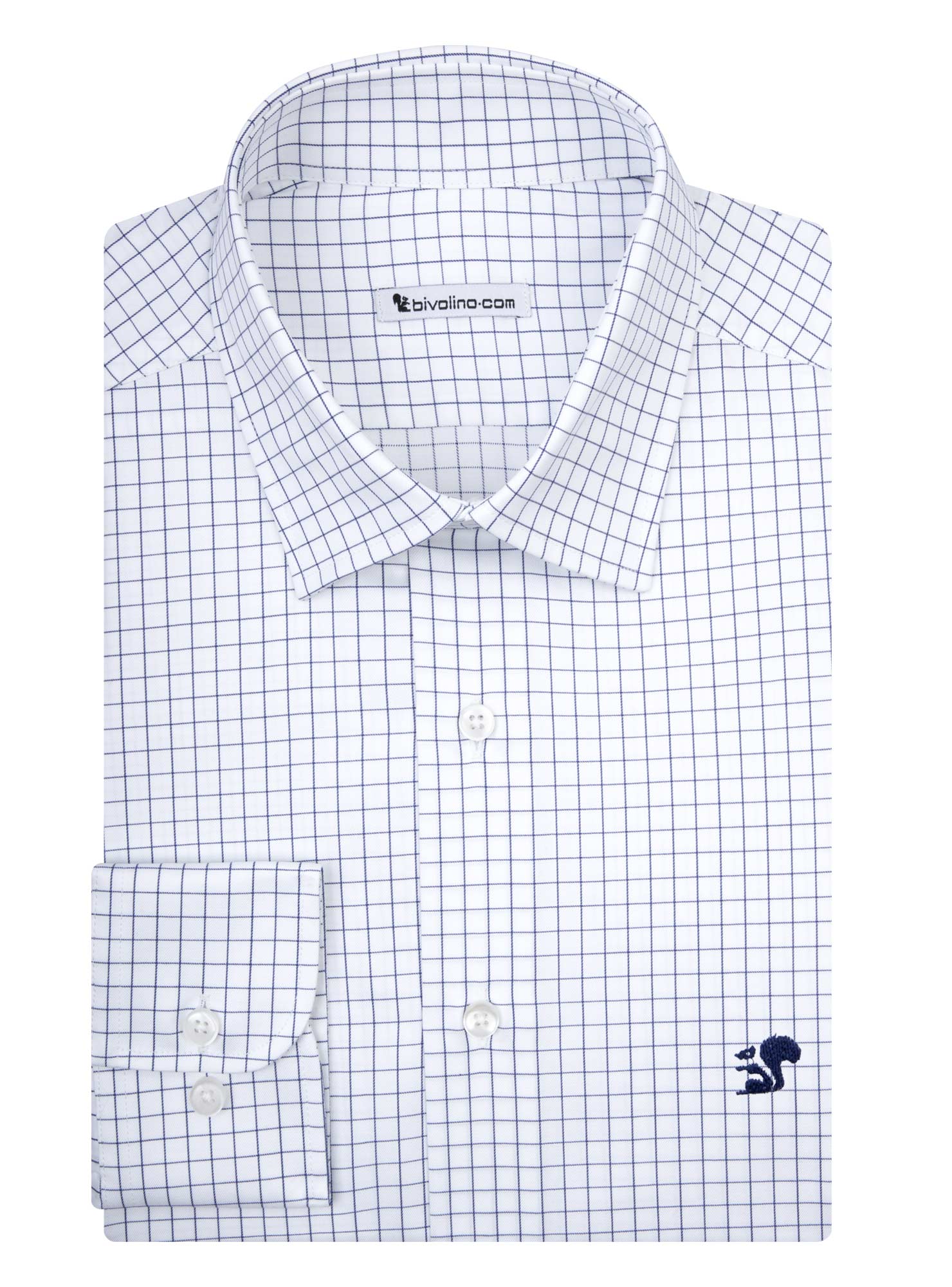 ADILIO - sarga de cuadros azul oscuro camisa de hombre - DARCI 3 