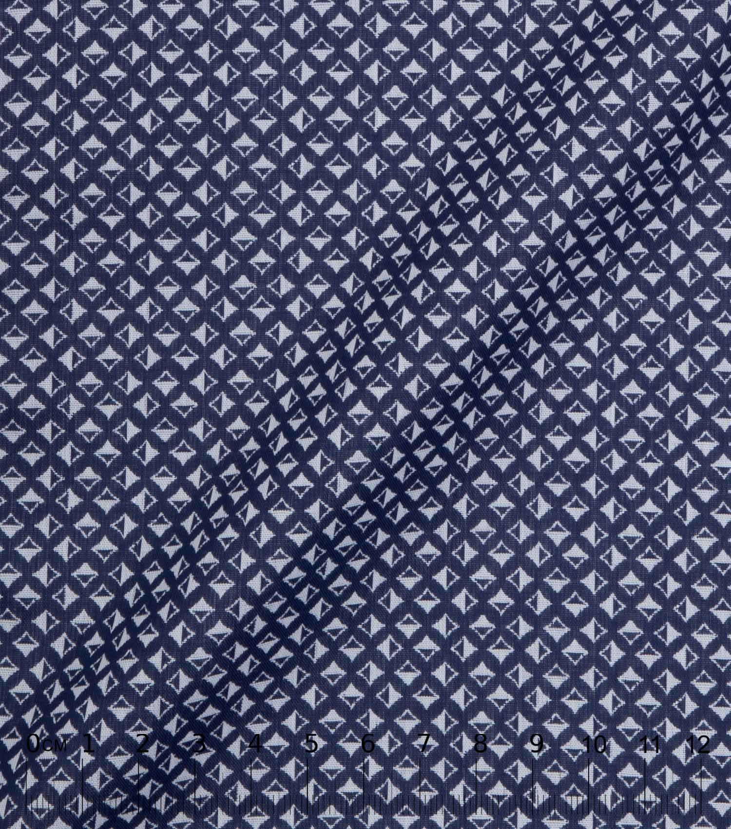 DOBBYDOTS  - Poplin blue - Geometric design