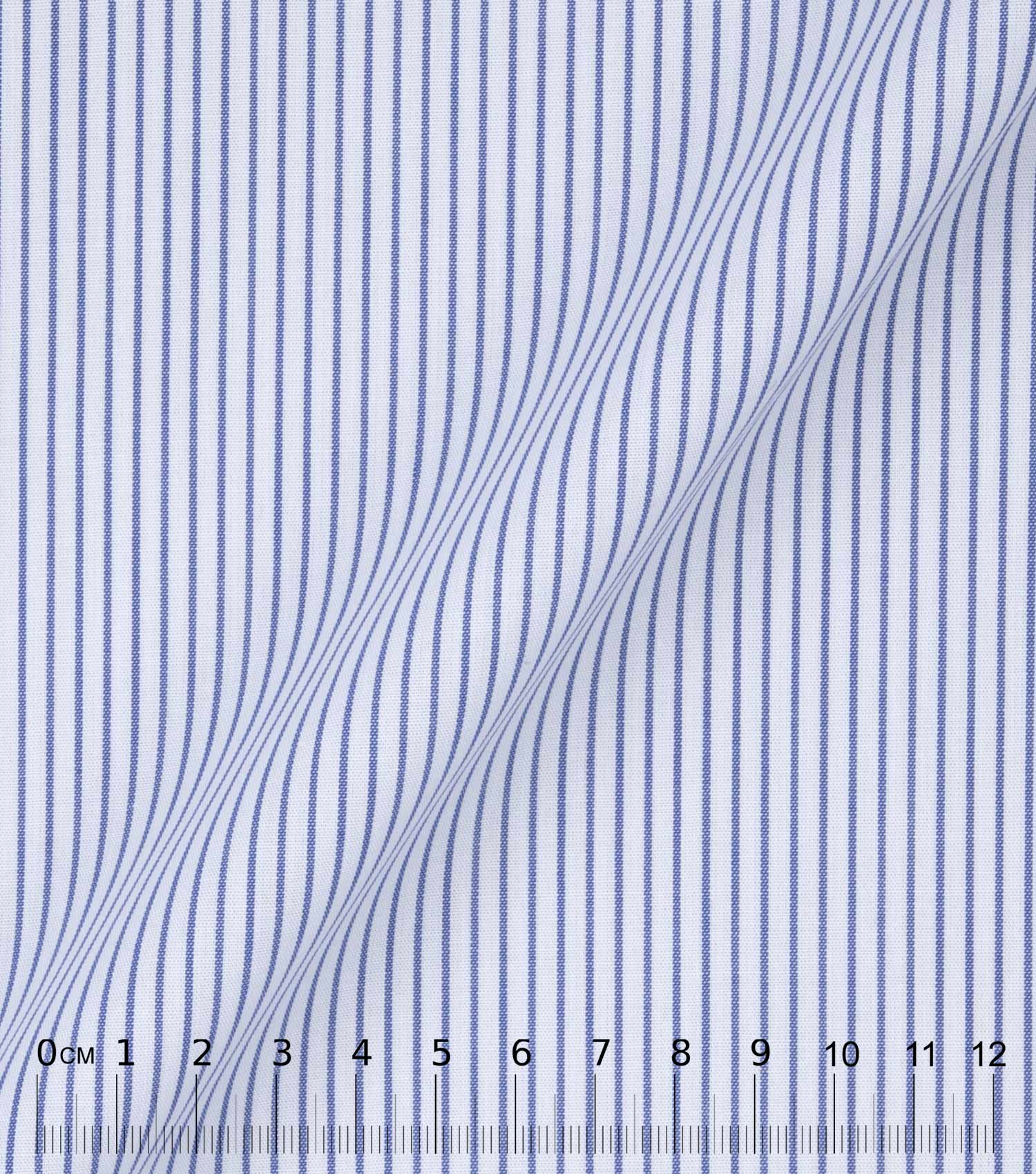 Tissu : ALEANDRO - chemise Rayure bleu roi cot-pes mix - BOREO 13
