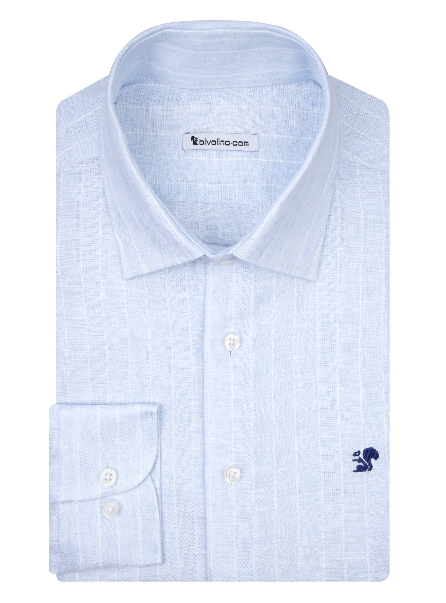 ALLDO - chemise Lin bleu ciel rayure - NEON 20