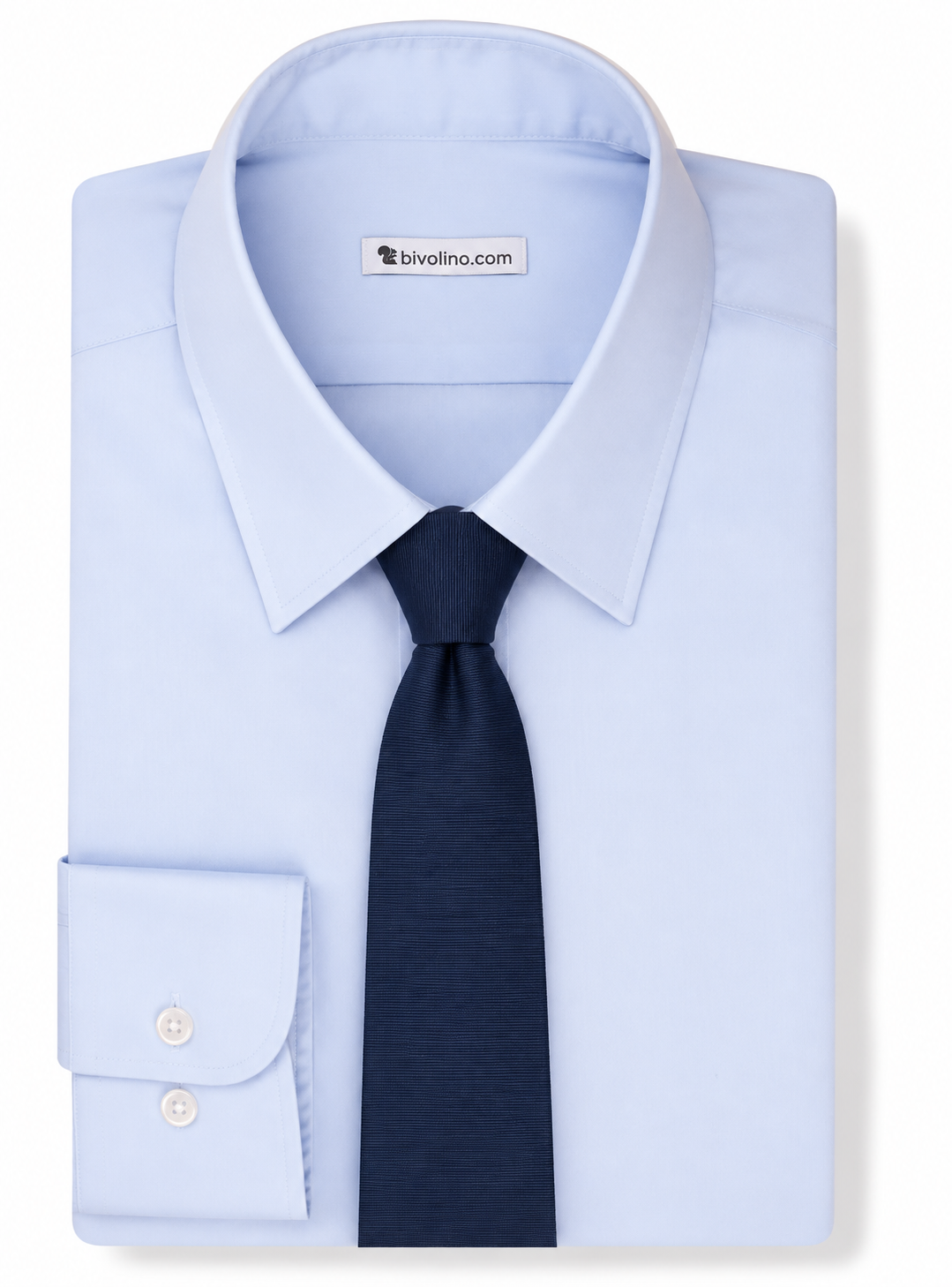 GREBALDINI -  Blaues bügelfrei Twill Hemd - Opal 2
