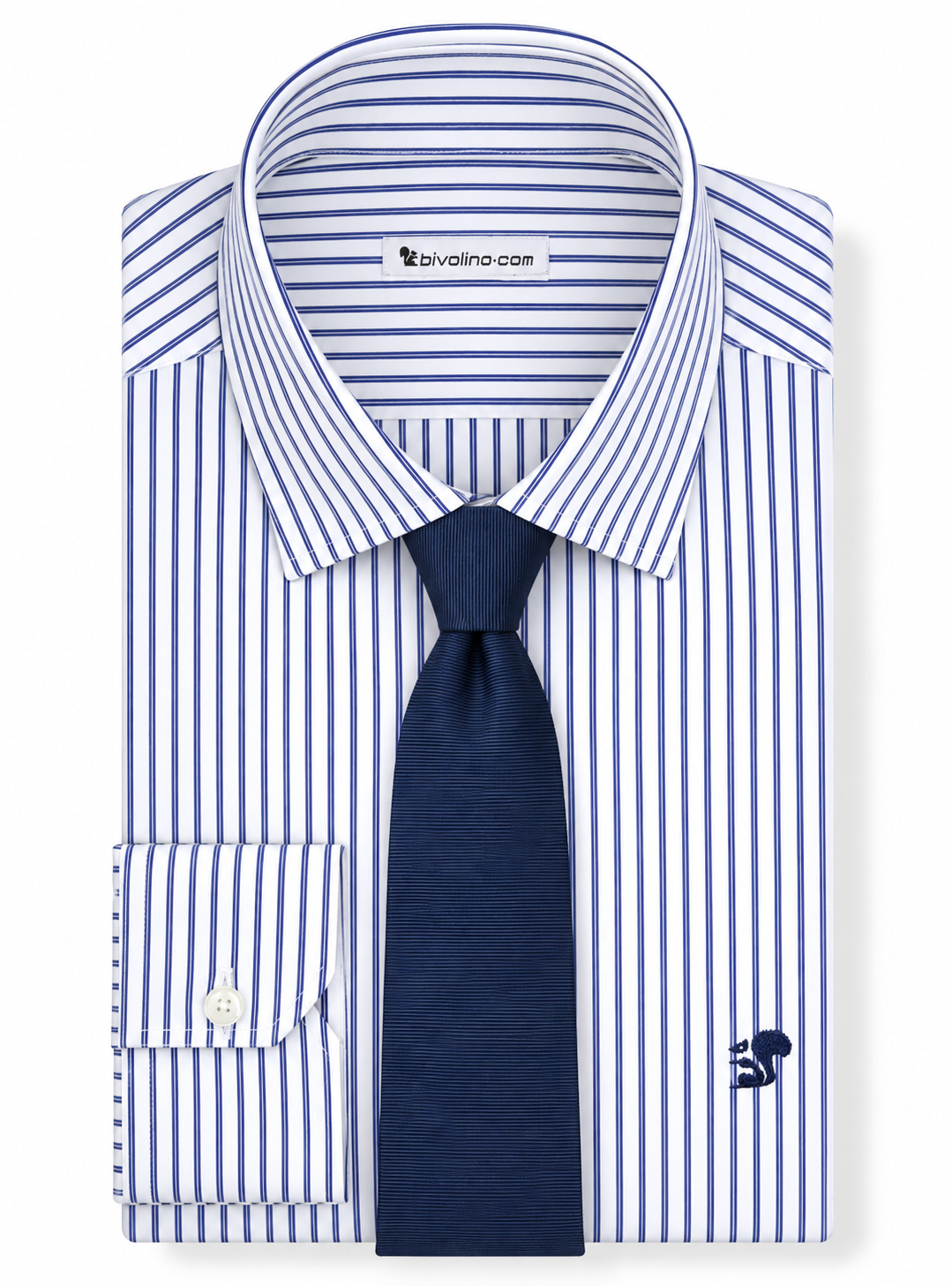 AIUTO - kingsblue bengal stripe 2fold shirt - WINDY 12  BENGAL